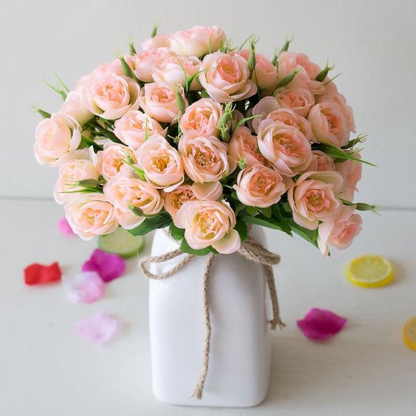 

artificial flowers peony 6 fork small silk fake artificial flowers flores fleur artificielles camellia peony stamens party decor