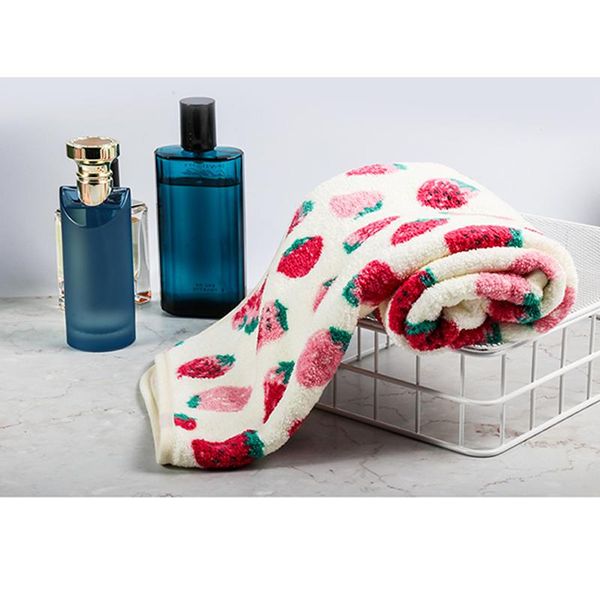 

towel didxg towels strawberry coral velvet face wash household