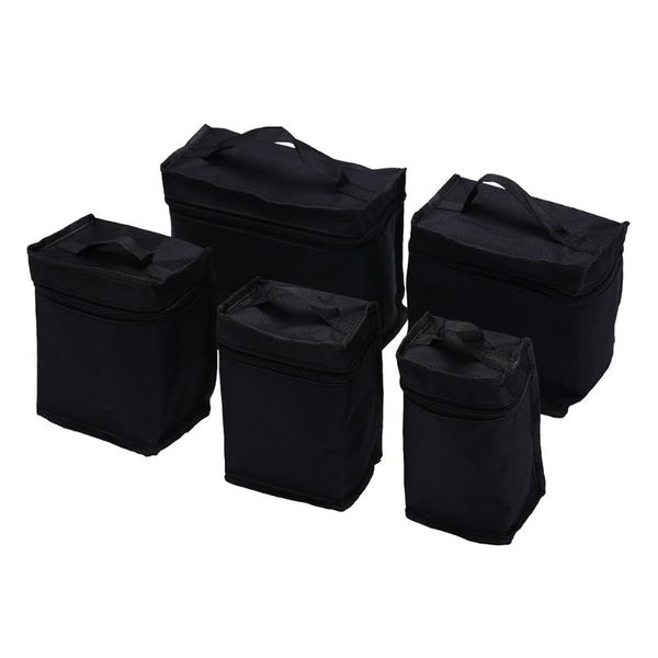 

pencil bags 36/48/60/80pcs large capacity zipper black folding art markers canvas storage bag hold marker pen