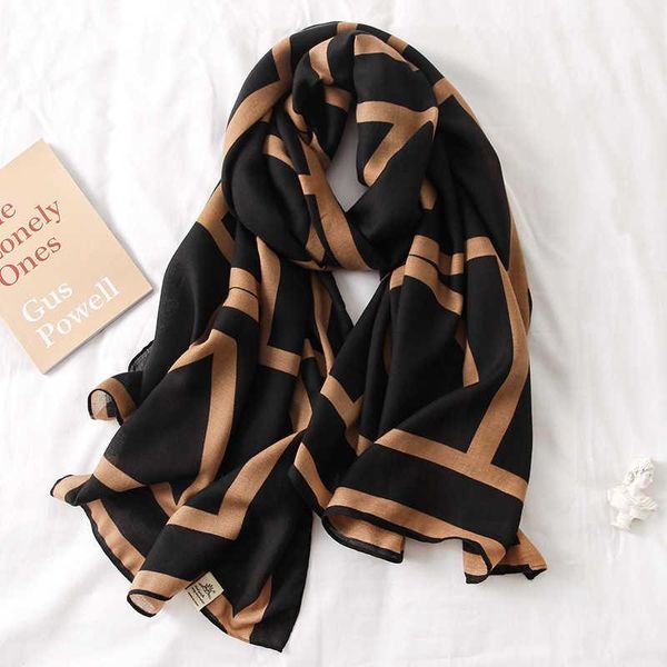 

scarves 2021 autumn winter women beach quality shawl cotton scarf lady fashion bandana pashmina wrap hijab muffler, Blue;gray