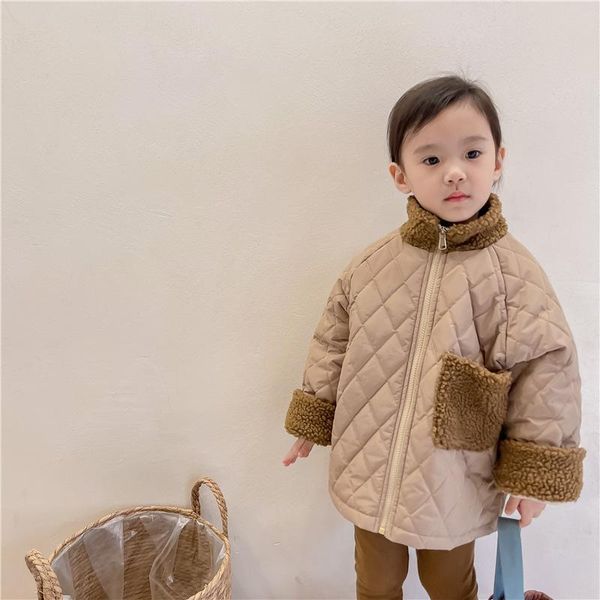 

down coat 2021 children's clothing autumn and winter korean cotton padded girls, Blue;gray