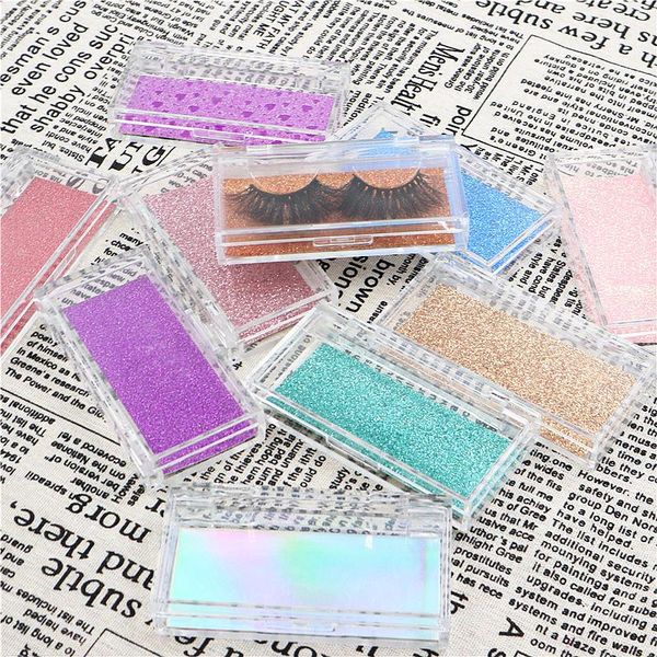 

false eyelashes wholesale acrylic packing box lashes empty case package boxe rectangle eyelash maquiagem makeup in bulk