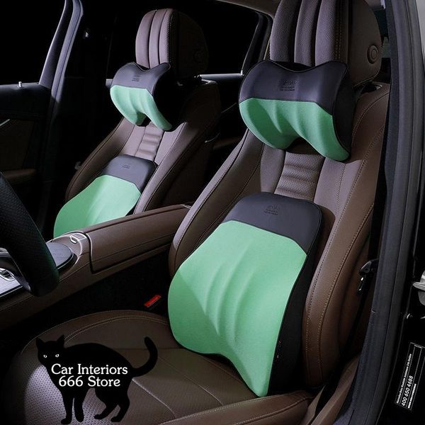 

seat cushions two-color memory foam lumbar cushion car set support pillow office backrest