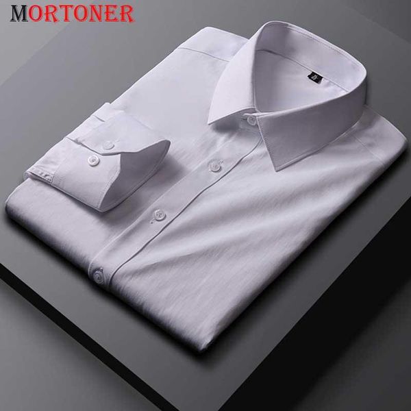 

men's casual shirts white mens dress 2021 spring slim fit long sleeve shirt men business formal button down male chemise 4xl, White;black