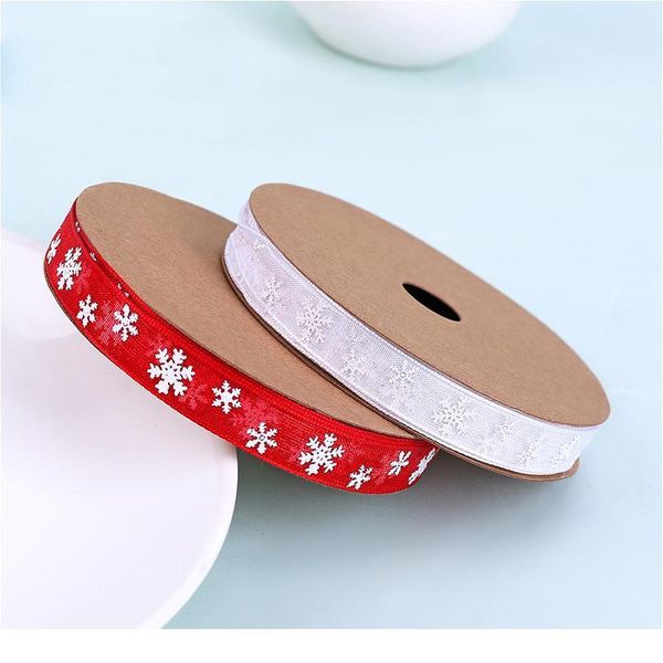 

5yards/lot snowflake organza ribbon gift wrap decoration christmas ribbons diy bow card gifts party wedding wrapping jllfom, Pink;blue
