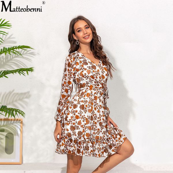 

2021 new autumn women elegant slim casual long ruffle floral es winter ladies vintage a-line sleeve 8kxk, Black;gray
