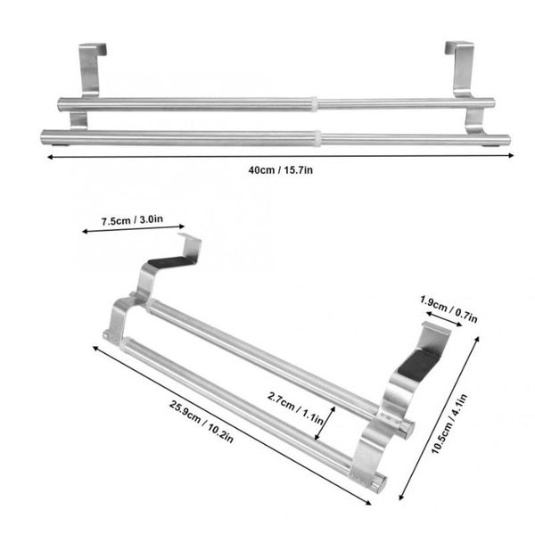 

bathroom storage & organization stainless steel bath towel rack retractable double/single bar bedroom shelf