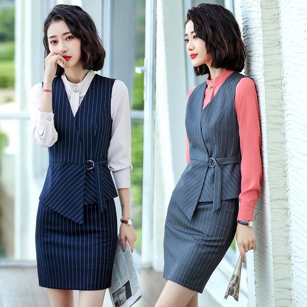 

asymmetric waistband vt 2021 women's busins drs temperament fashion striped overalls suit women, Black;white