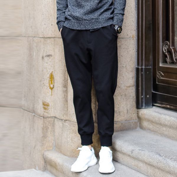 

ew men 2021 broek mode black casual loose hip hare book