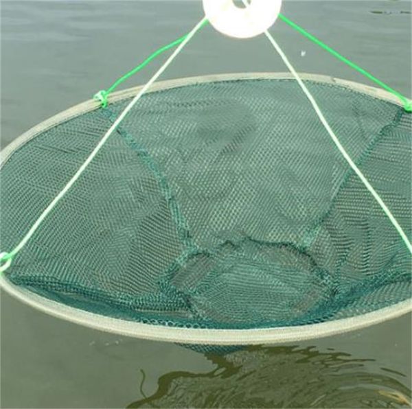 25 rete pieghevole di alta qualità rete da pesca di grandi dimensioni in nylon retini durevoli esche per gamberi granchio gamberetti trappola per pesci rete da pesca 241 W2