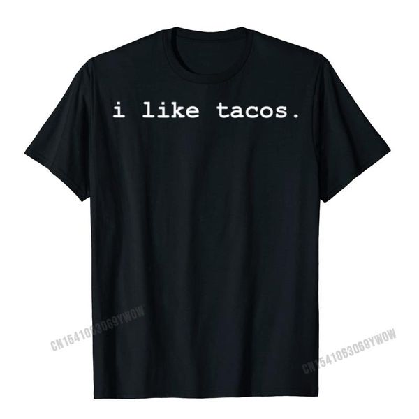 

men's t-shirts i like tacos minimalist funny t-shirt unique t shirt for students harajuku cotton shirts letter graphic hip hop men tsh, White;black