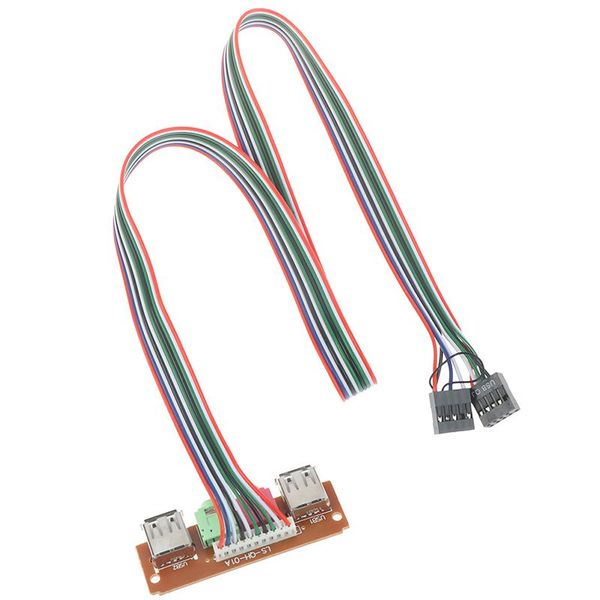 

computer cables & connectors 2 usb pc case 6.8cm front panel audio port mic earphone cable