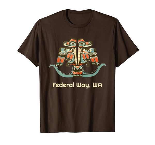 

federal way washington thunderbird native indian american t-shirt, White;black
