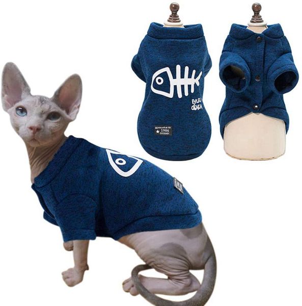 Kedi Giysileri Sonbahar Kış Sıcak Ceket Köpek Giyim Kediler Köpekler için Sphynx Kitty Yavru Ceket Ceketler Süblimasyon Baskılı Köpek Kostümleri Pet Giyim Kıyafetleri Toptan 259