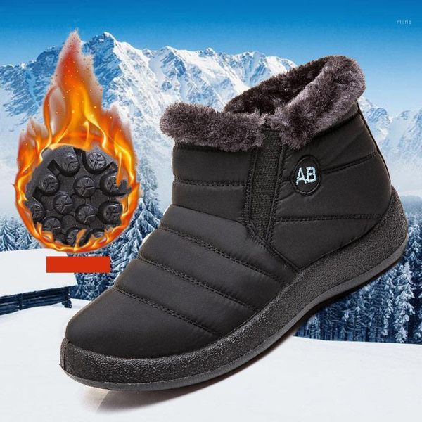 

boots winter warm solid shoes female snow women non-slip short plush footwear ladies slip on soft comfortable casual indoor boot1, Black