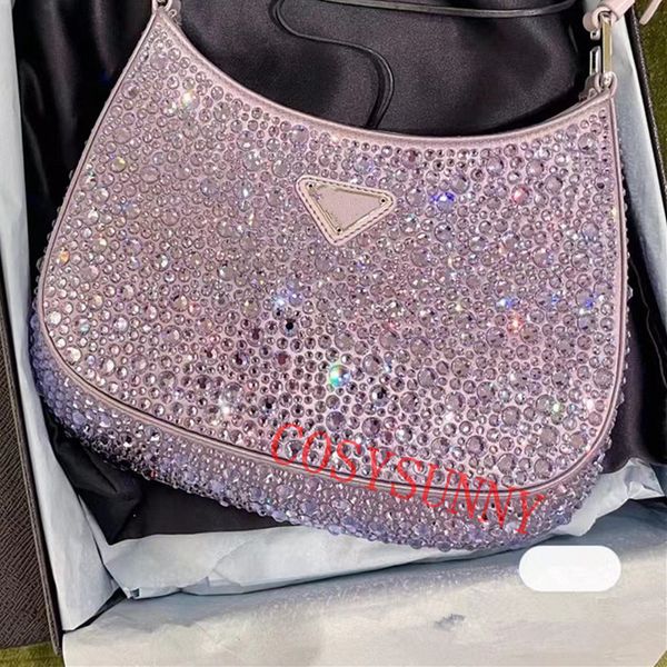 

armpit bag autumn and winter new diamond inlaid fashion trendy women's handbag shoulder strap satchel 22cm