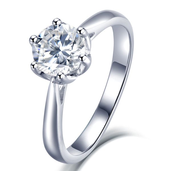 

european and american fashion high-end tonglin cross-border accessories s925 silver ring inlaid 1 karat d color moissanite pen proposal