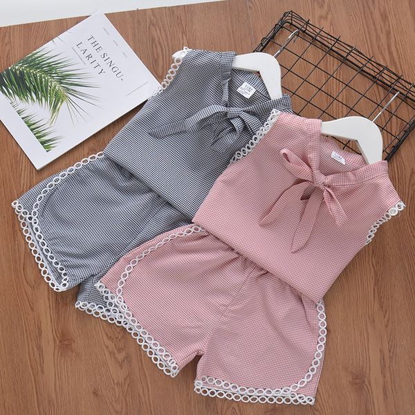 

2021 new will see girls child's together from baby's solid-colored boys arc t-shirt + baby girl's shorts clothes 4-6 8 10-12, White