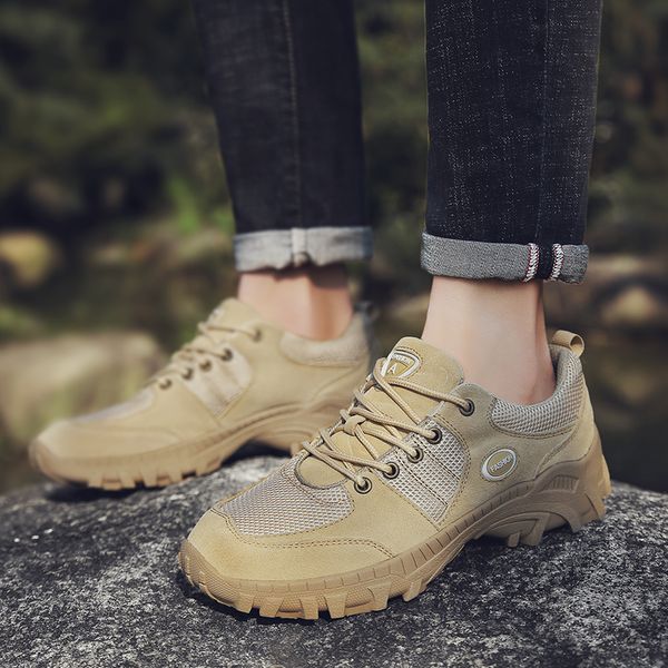 

men shoes men hiking shoes climbing shoes walking outdoor casual sport wear-resisting trekking sneakers men hunting