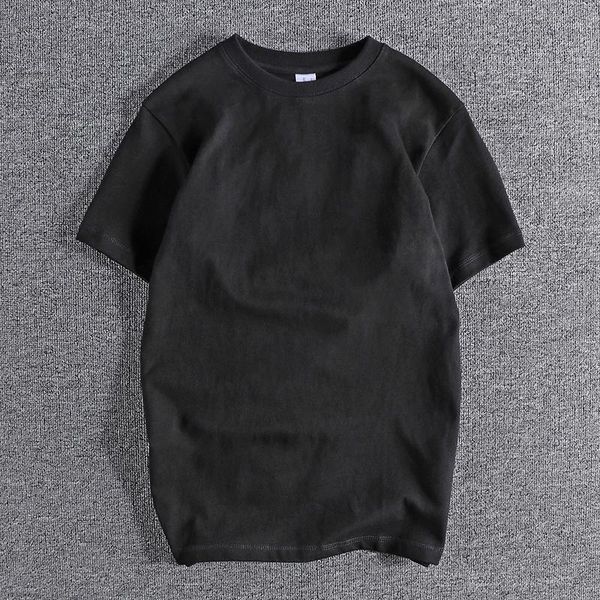 

men's t-shirts 2021 solid color short sleeve t-shirt comfortable round neck european and american versatile youth 245, White;black