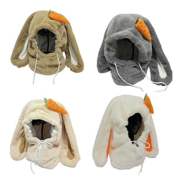 

berets 2in1 balaclava windproof winter carrot lei feng hat+bib outdoor for men women, Blue;gray