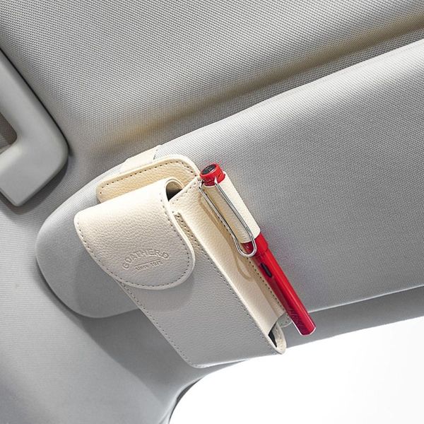 

other interior accessories visor sunglasses glasses pen protection case card holder vehicle pouch bag sunshade storage organizer with flanne