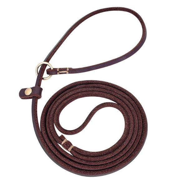 

genuine leather dog walking running leads strap long pet traction rope collar for dog small medium dogs pets