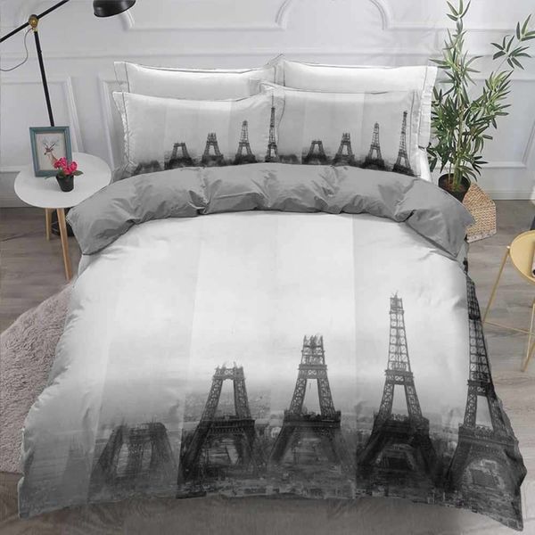 

paris tower bedding famous buildings bedspread girls microfiber bed linen set fance view bed cover pillowcase single double king