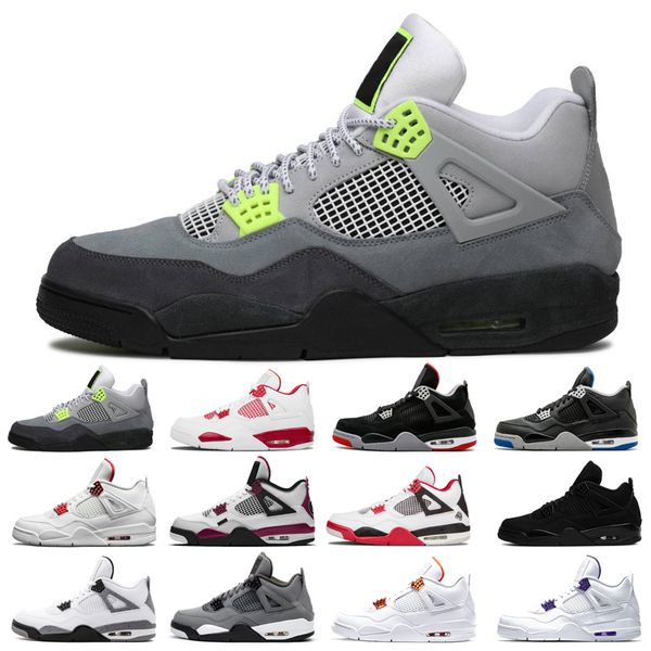 

2021 new basketball shoes 4s man cat taupe shimmer desert moss white oreo cement university blue sail pine green pure money travis bred diy