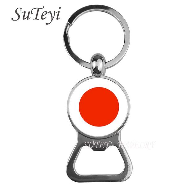 

keychains japan / cyprus /saudi arabia national flag beer bottle opener key ring glass art picture chain jewelry bag accessories, Silver