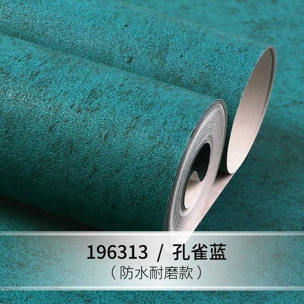 

wallpapers solid color wallpaper nordic livingroom wall paper 53cm x 10m embossed exfoliator bronzing peacock blue light coffee