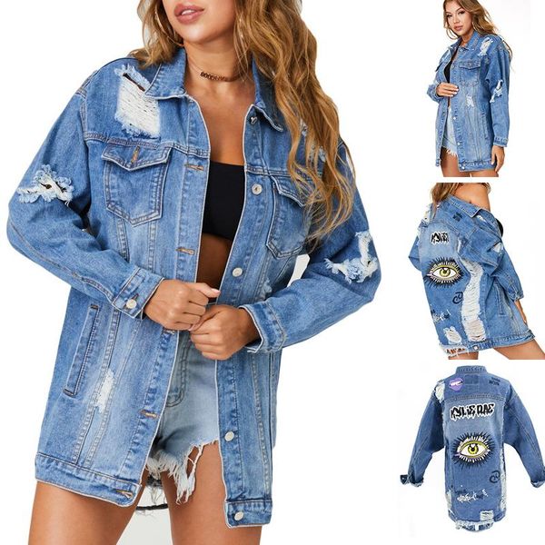 

women's jackets harajuku bf wind retro west jacket denim female autumn 2021 korean version loose, Black;brown