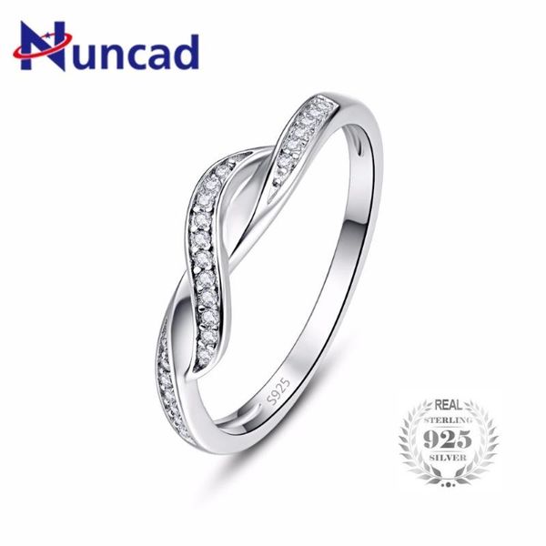 

wedding rings 925 sterling silver infinity ring eternity crystal friend gift endless love symbol fashion finger for women, Slivery;golden