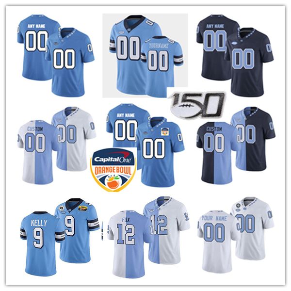 NCAA Personalizado North Carolina Tar Heels Stitched Football Jersey 7 Eugene Asante 55 CLYDE Pinder Jr. 18 Bryson Nesbit 3 Antoine Verde 12 Tomon Fox 17 Chris Collins 5 J.J. Jones