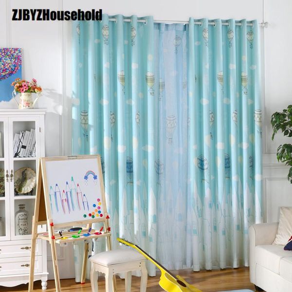 

curtain & drapes kids room boys girls curtains cartoon landscape custom for bedroom living school