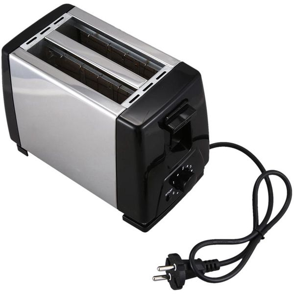 

bread makers household stainless steel toaster double slot automatic mini breakfast toast 2 slice heating toaster-eu plug