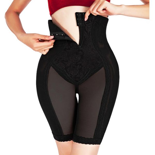 

women's shapers women dress underwear slimming pants tummy control panties zipper waist trainer body shaper push up bulifter shapewear, Black;white
