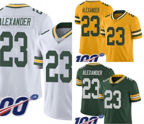 

green bay packers men #23 jaire alexander women youth 100th season vapor limited jersey, Black