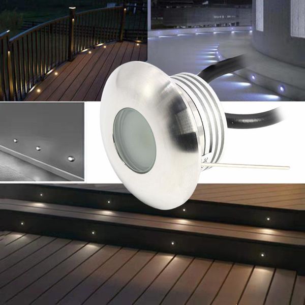 

outdoor wall lamps 1w led step light ip67 aluminum embedded staircase corner lamp waterproof recessed stair foot dc12v