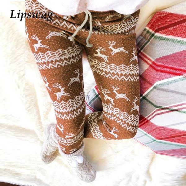 

women's pants & capris fashion christmas printed slim fit pant womens homewear autumn winter thick fleece lining casual female high wai, Black;white