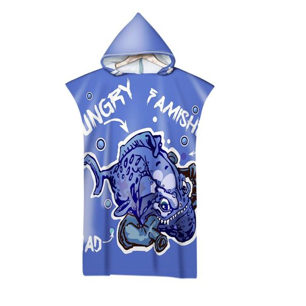 

towel fashion hip hop hemming bath digital printed beach hooded microfiber painted