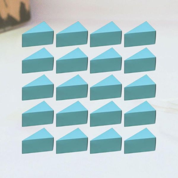 

50pcs triangle cake boxes creative candy box practical sugar gift container lovely presents cases for home party (sky-blue)