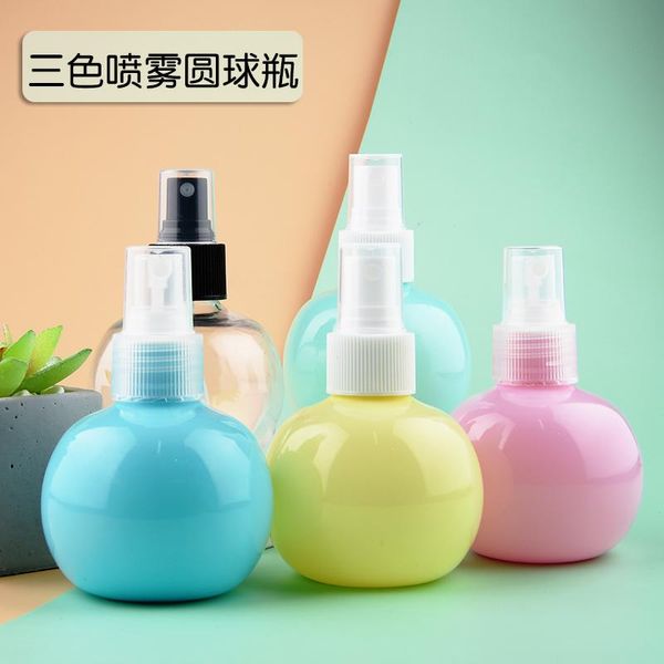 

storage bottles & jars 120ml empty blue,yellow,pink,clear,green plastic fine mist refill bottle round sprayer nozzle toner cosmetic perfume