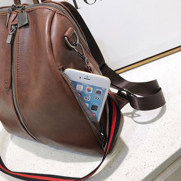 

vintage leather backpack women brown soft back pack ladies fashion city trend retro bagpack lady mother bag new