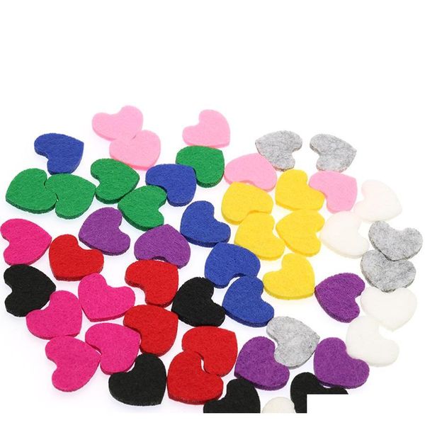 

20pcs/lot colorful round/heart shape felt pads 12/17/22mm fit for 20/25/30mm essential oil diffuser perfume jllwxh home003, Bronze;silver