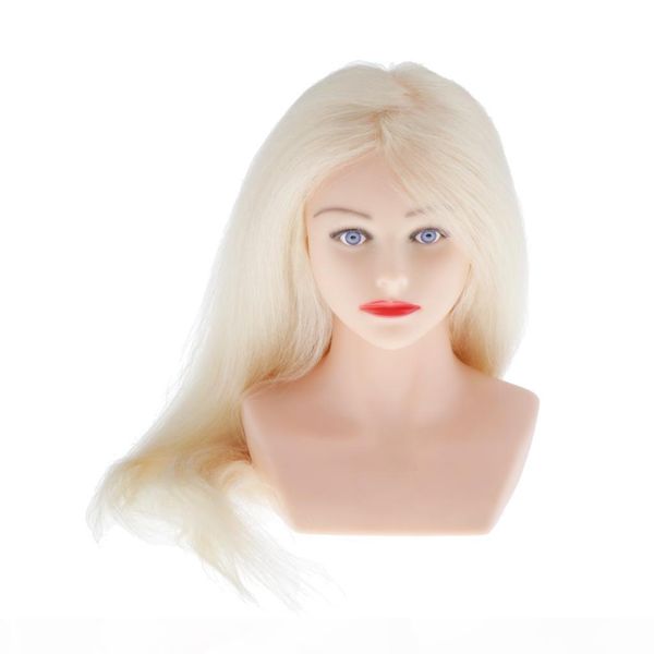 

salon styling cutting mannequin cosmetology training practice manikin head, White