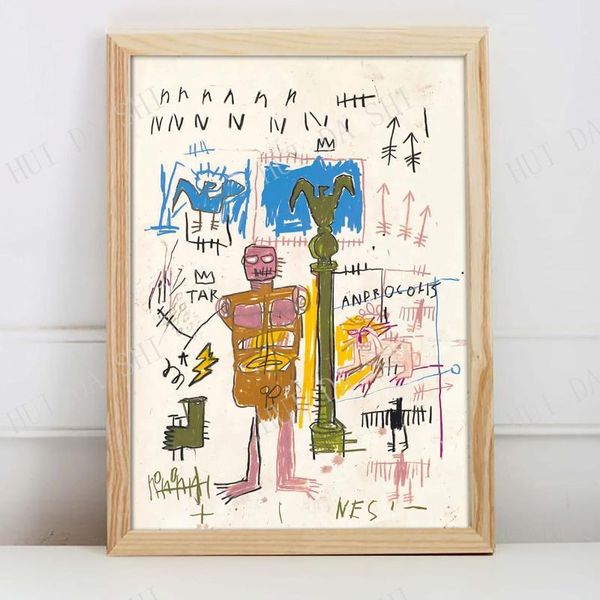 

paintings basquiat wall art - print, poster, jean michel basquiat, exhibition poster