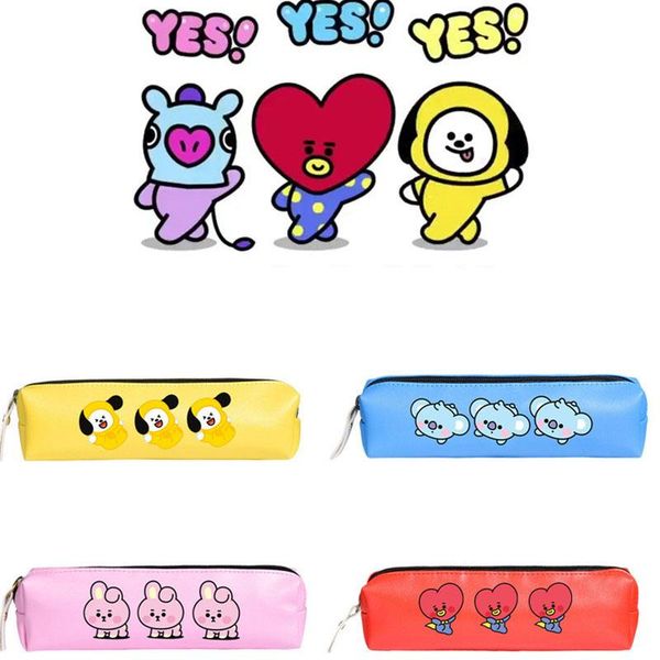 

pins, brooches jcbtsh21 youth group baby series cartoon cute pencil case korean printed rectangle color student supplies, Gray