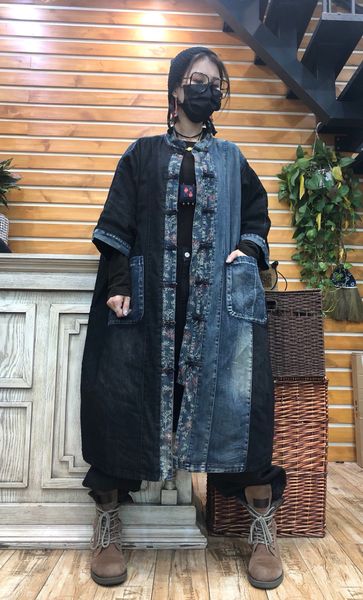 

2021 streetwear plus size windbreaker new retro slim color matching cotton denim jacket es for women 2h3f, Black;gray