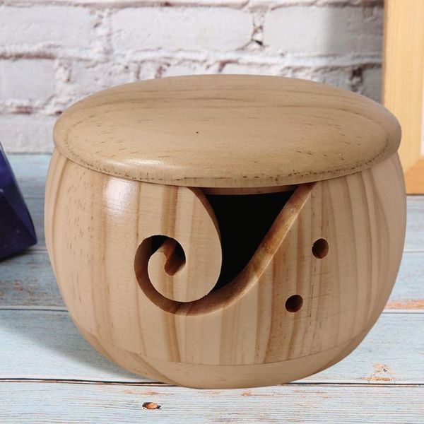 

bowls bamboo wool yarn bowl storage rack wooden box round s3c0